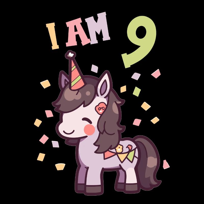 Ich bin 9 Jahre alt Pferde Pferd 9. Geburtstag