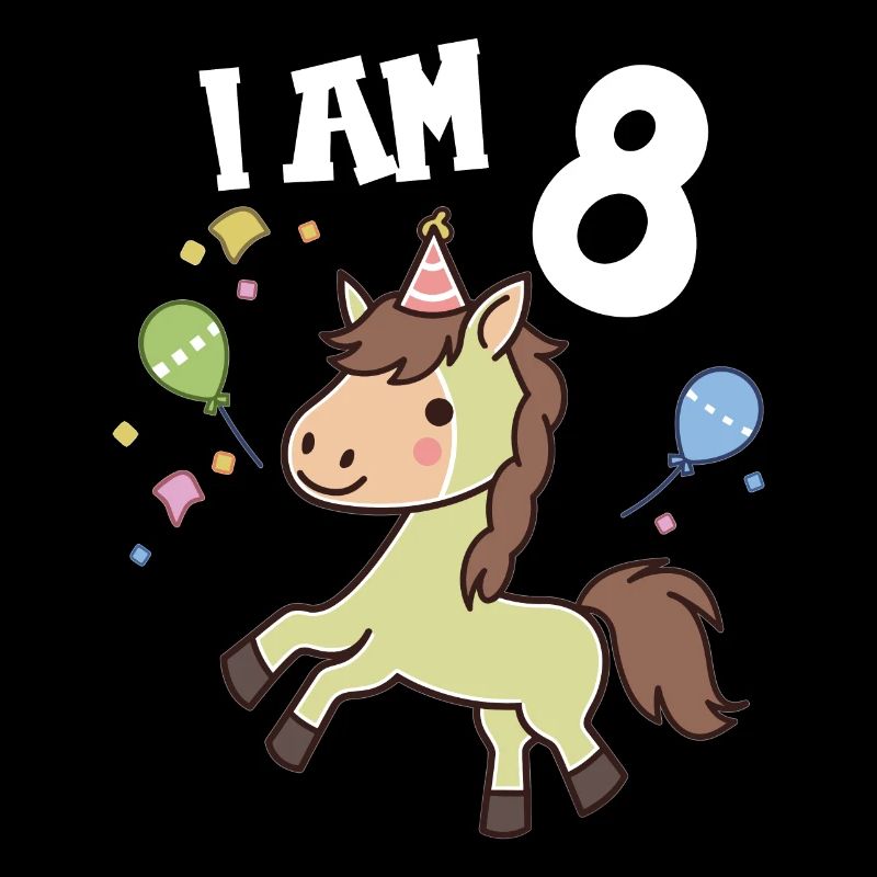 Ich bin 8 Jahre alt Pferde Pferd 8. Geburtstag