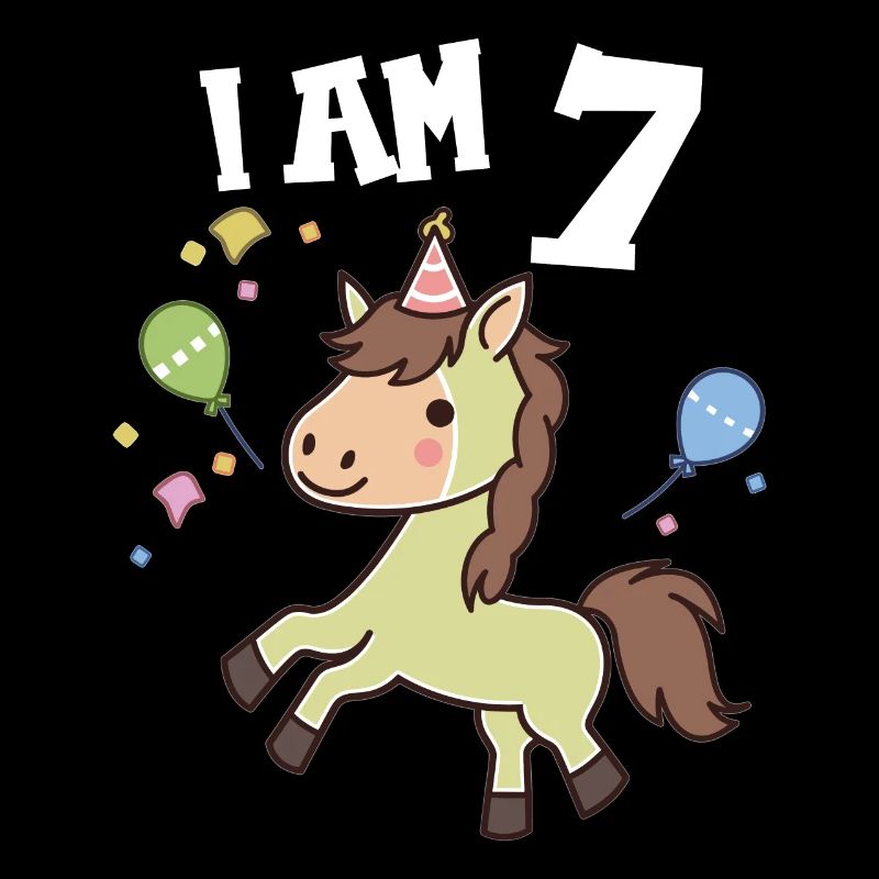 Ich bin 7 Jahre alt Pferde Pferd 7. Geburtstag