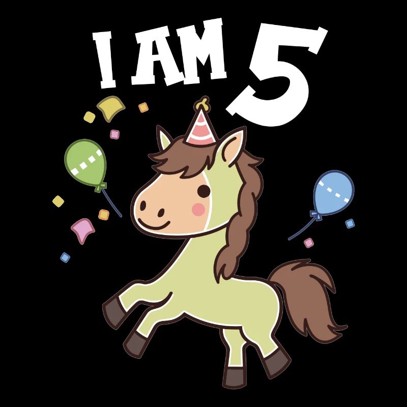 Ich bin 5 Jahre alt Pferde Pferd 5. Geburtstag