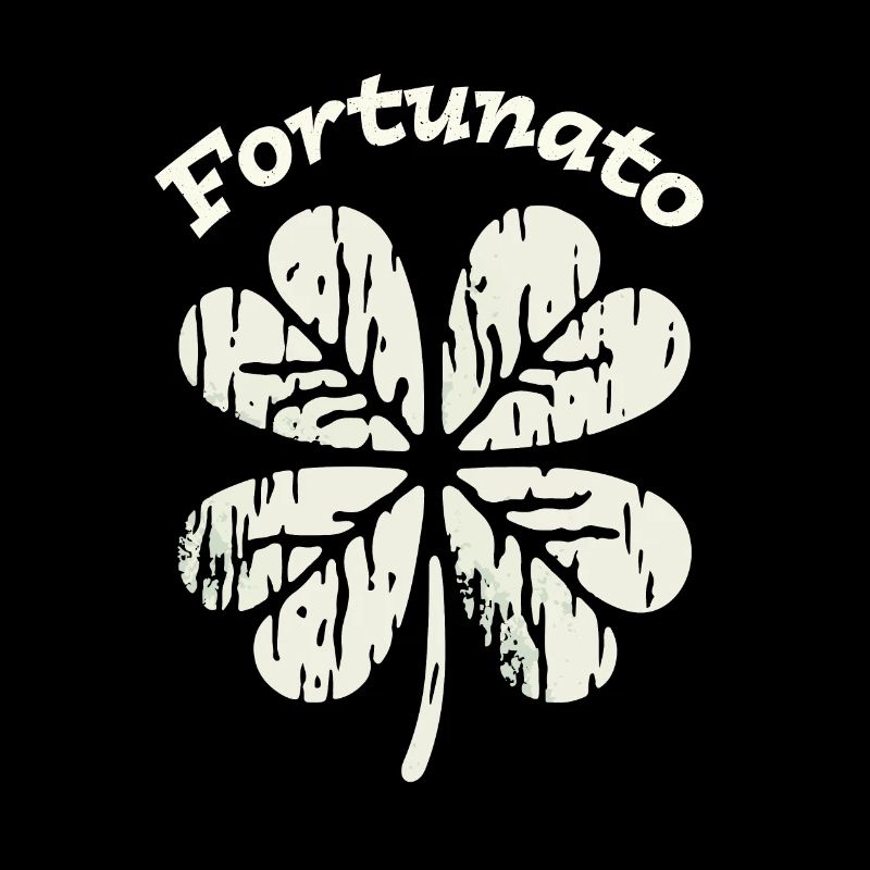 Fortunato emblème vieilli à quatre feuilles