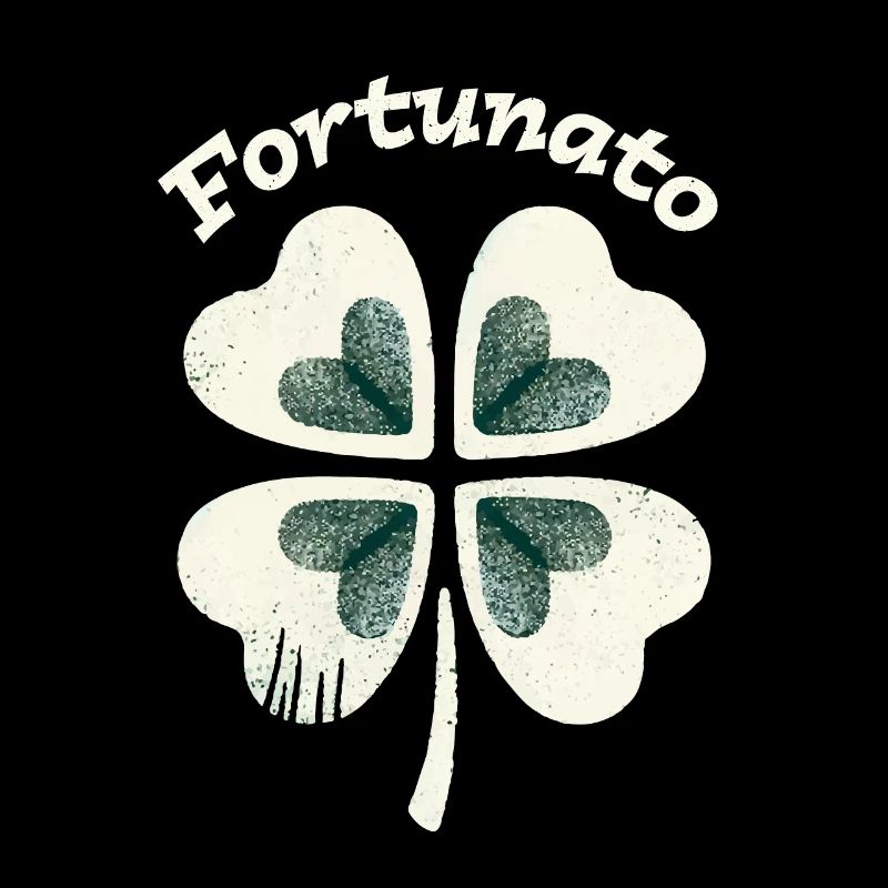 Fortunato emblème vieilli à quatre feuilles
