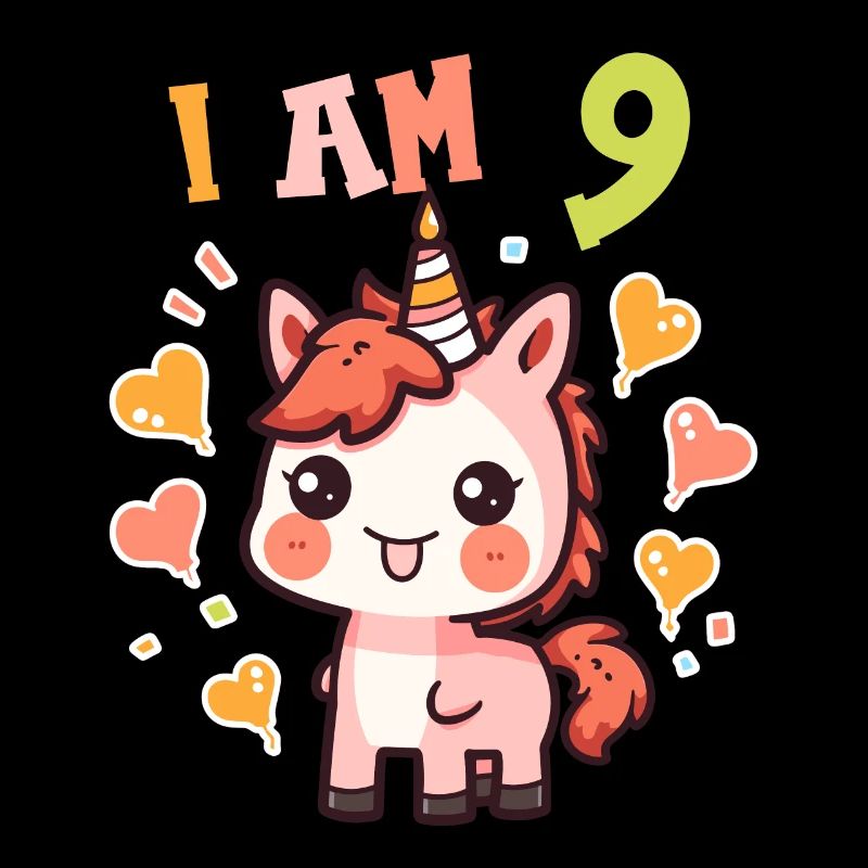 Ich bin 9 Jahre alt Pferde Pferd 9. Geburtstag