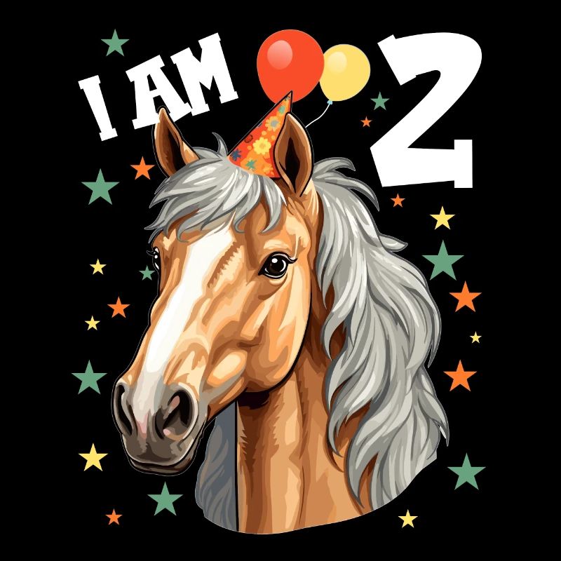 Ich bin 2 Jahre alt Pferde Pferd 2. Geburtstag