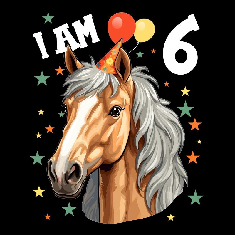 J’ai 6 ans Chevaux Cheval 6e anniversaire