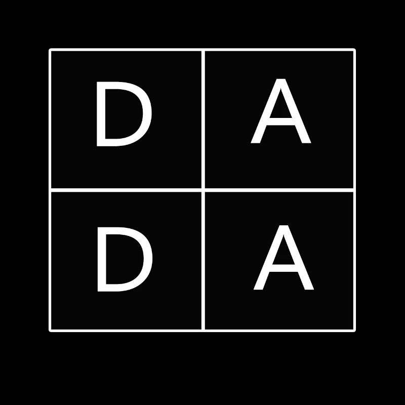 D A D A Dad Father Cute Square Box Letter Print