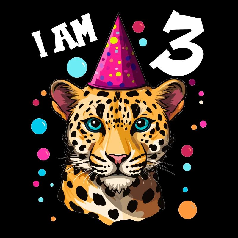 Ich bin 3 Jahre alt Leoparde Leopard 3. Geburtstag