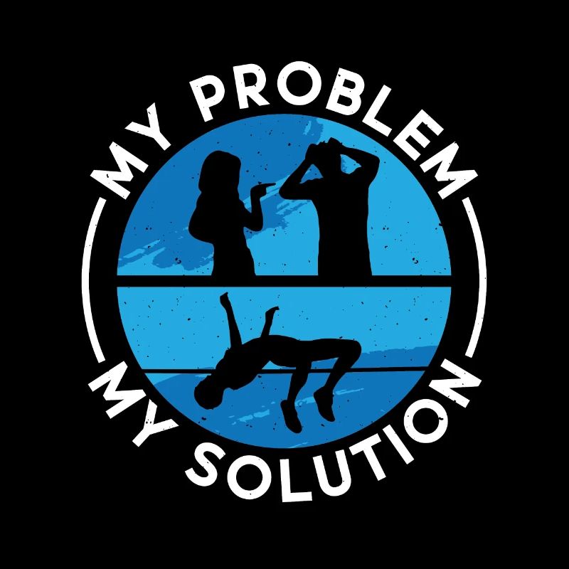 High Jumper My Problem My Solution Pictogram Dad