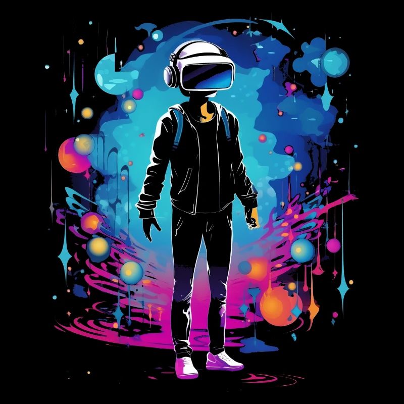 Virtual Reality Explorer: Futuristic Artwork