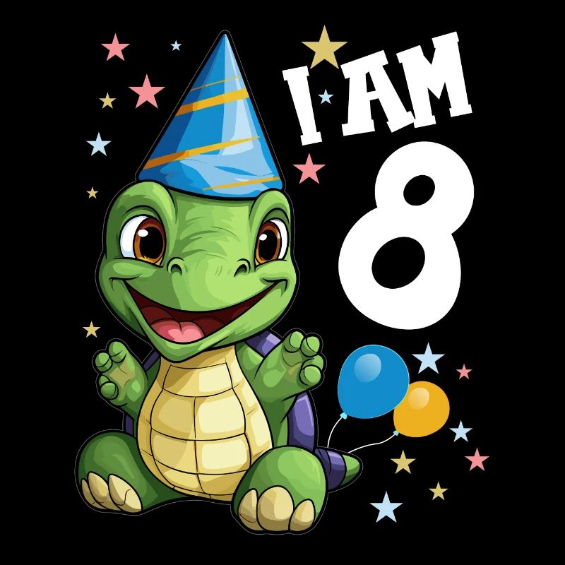 Ich bin 8 Schildkröten Schildkröte 8. Geburtstag