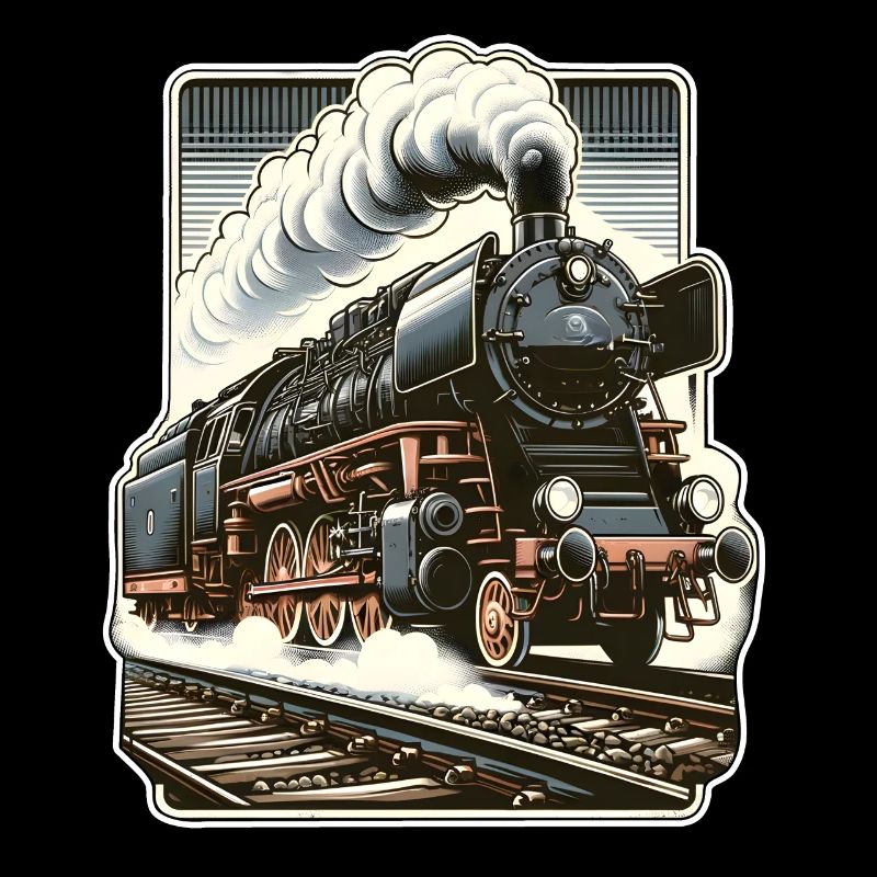 Illustration einer klassischen Dampflok