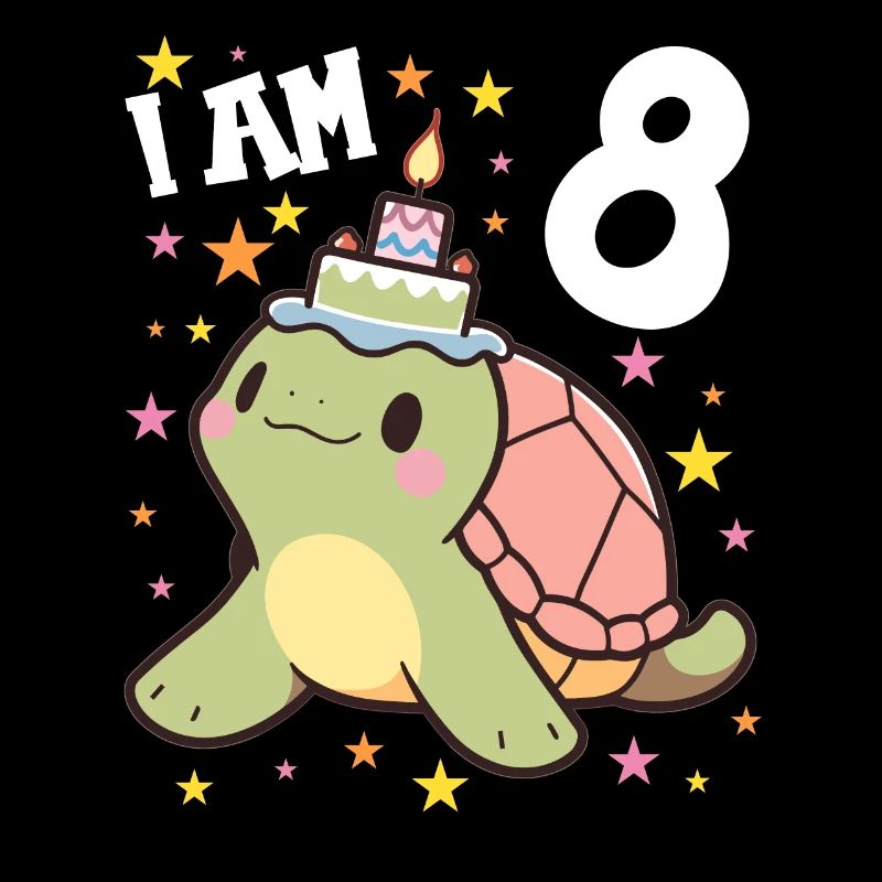 Ich bin 8 Schildkröten Schildkröte 8. Geburtstag