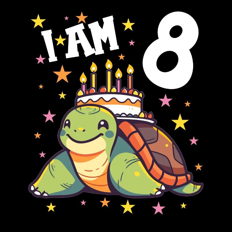 Ich bin 8 Schildkröten Schildkröte 8. Geburtstag