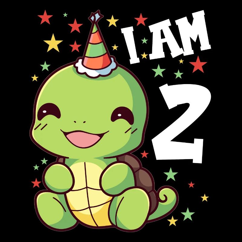 Ich bin 2 Schildkröten Schildkröte 2. Geburtstag