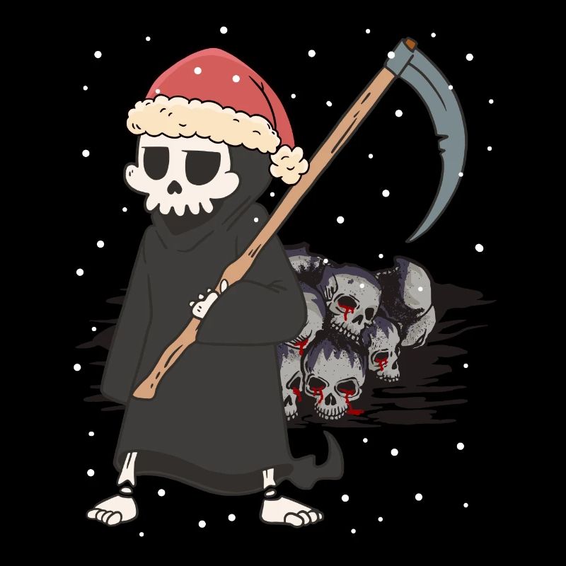 Death Grim Reaper Santa Claus Horror Deadly Xmas