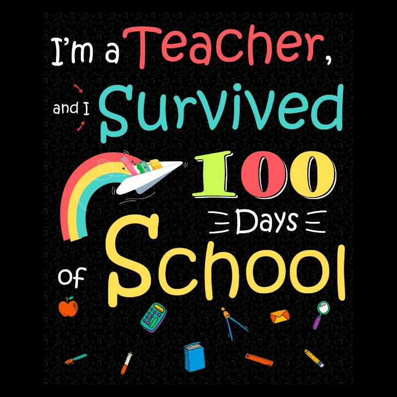 Joyeux 100e jour de cadeau de professeur d’école 100 jours