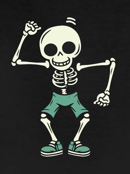 Dancing Skeleton Skull