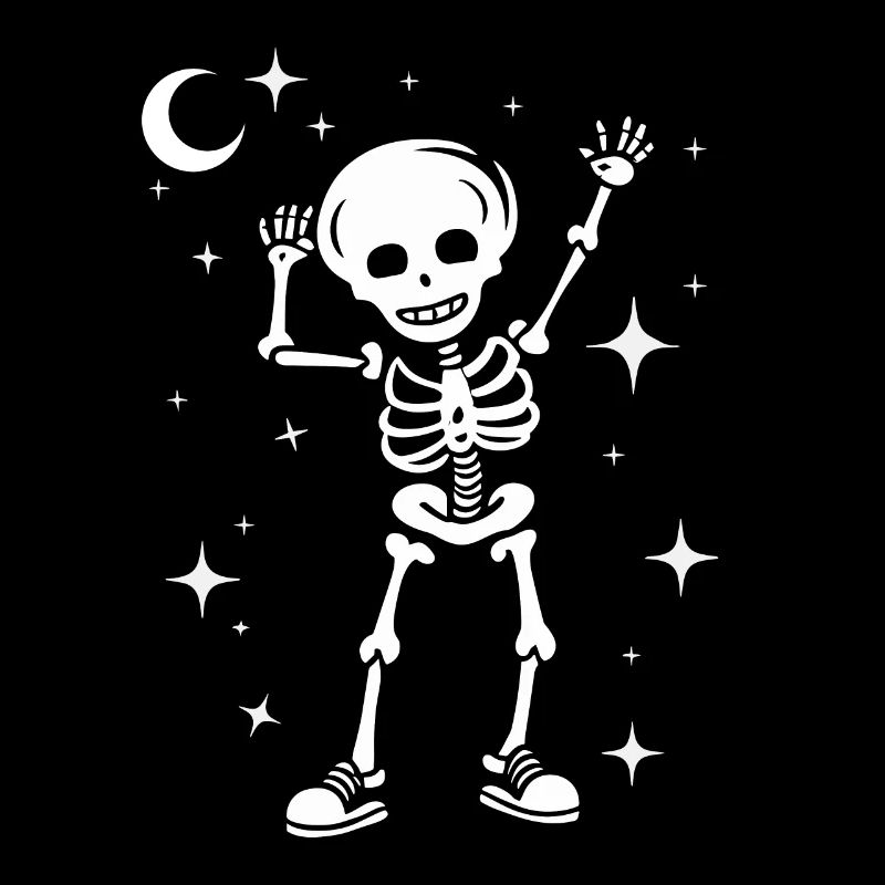 Funny Skeleton Skull Dancing Halloween