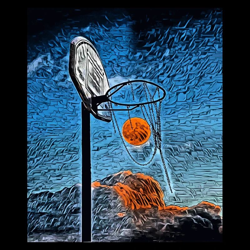 Moonlit Hoops: A Night of Silent Echoes