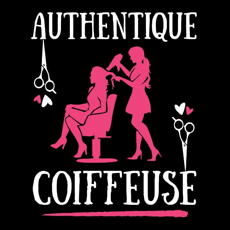 Authentique Coiffeuse coiffure salon coupe cheveux