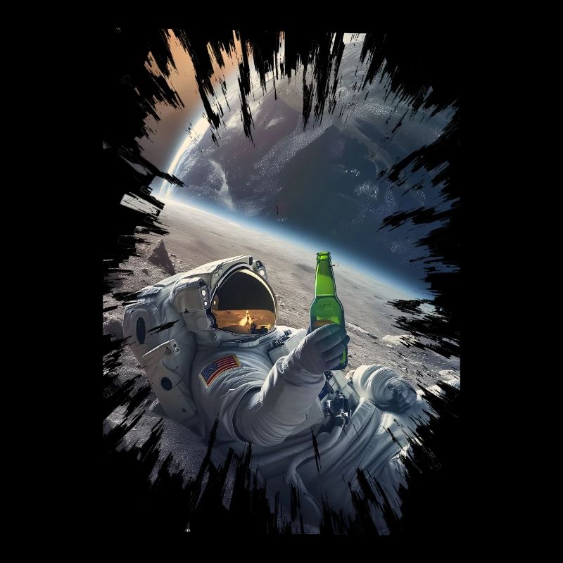 Astronaut mit Bier