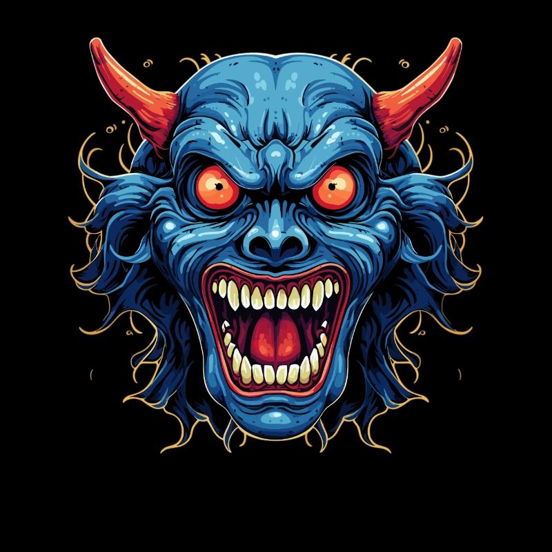 Japanischer Hannya Dämon Samurai Warrior Oni Maske