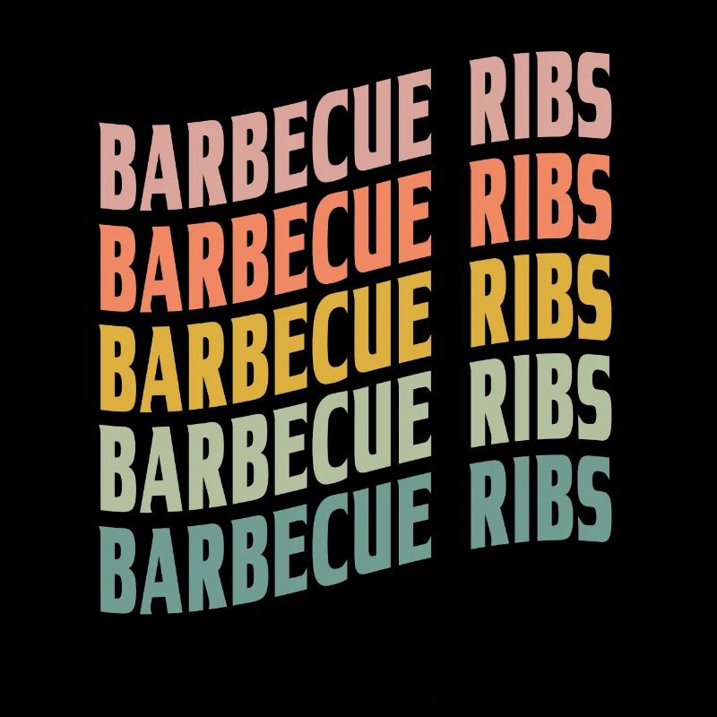 Barbecue Rippchen Schrift