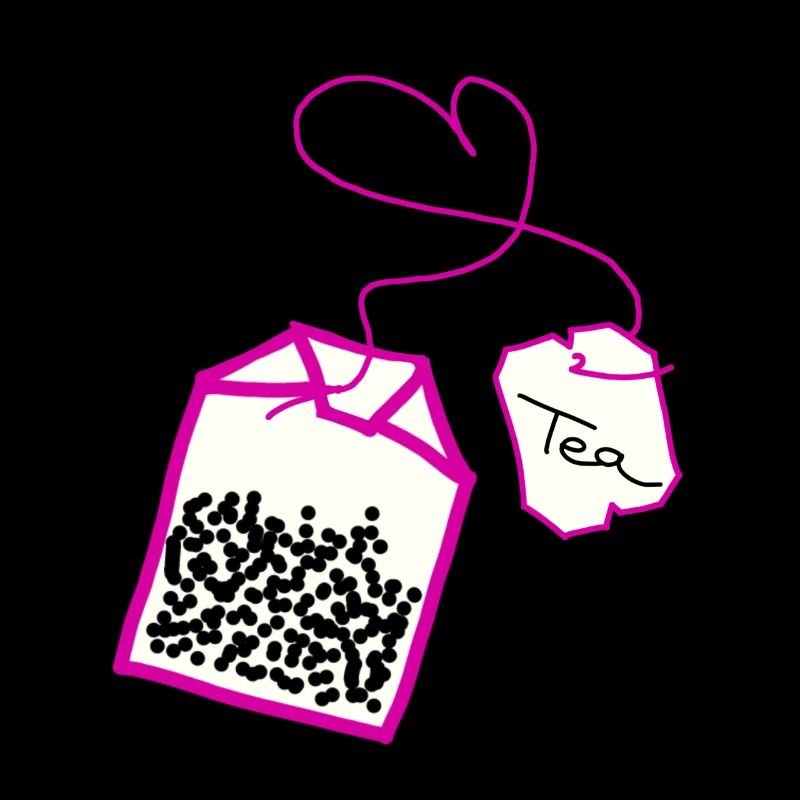 Teebeutel im Herz pink