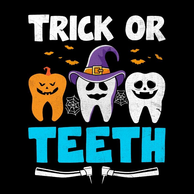 Trick oder Zähne Halloween Zahnarzt Zahnmedizin