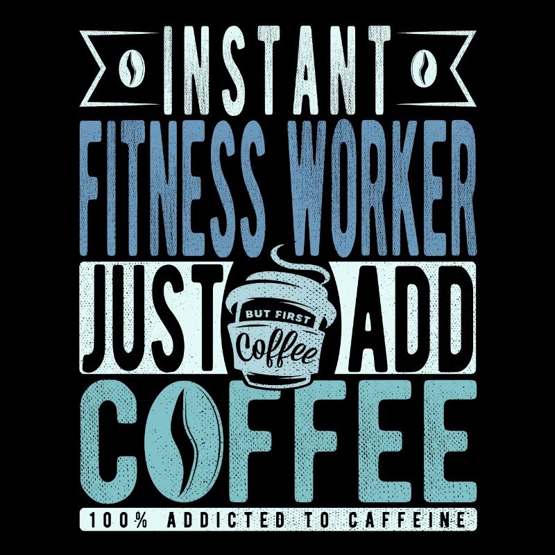 Travailleur de remise en forme instantanée Il suffit d’ajouter du café