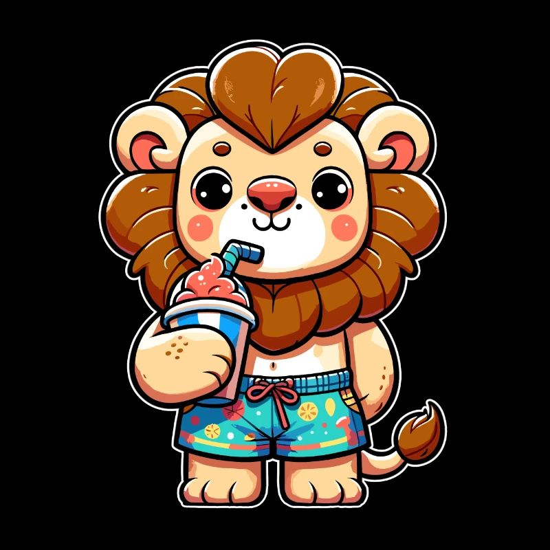 childishly designed lion