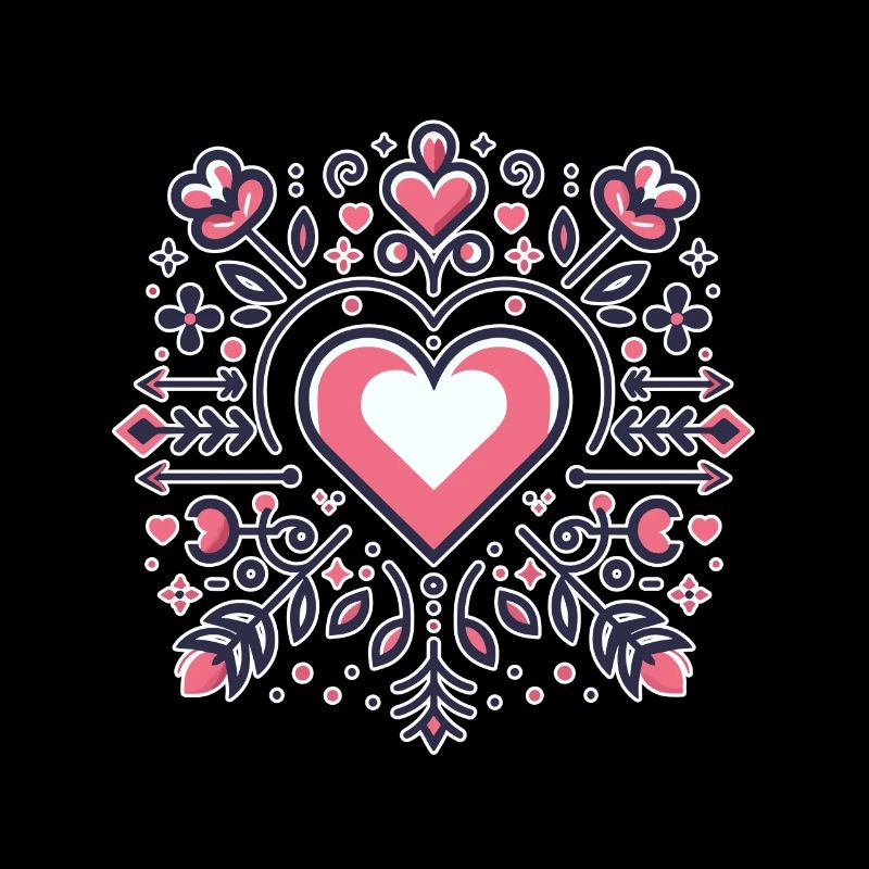 Minimalist heart pattern