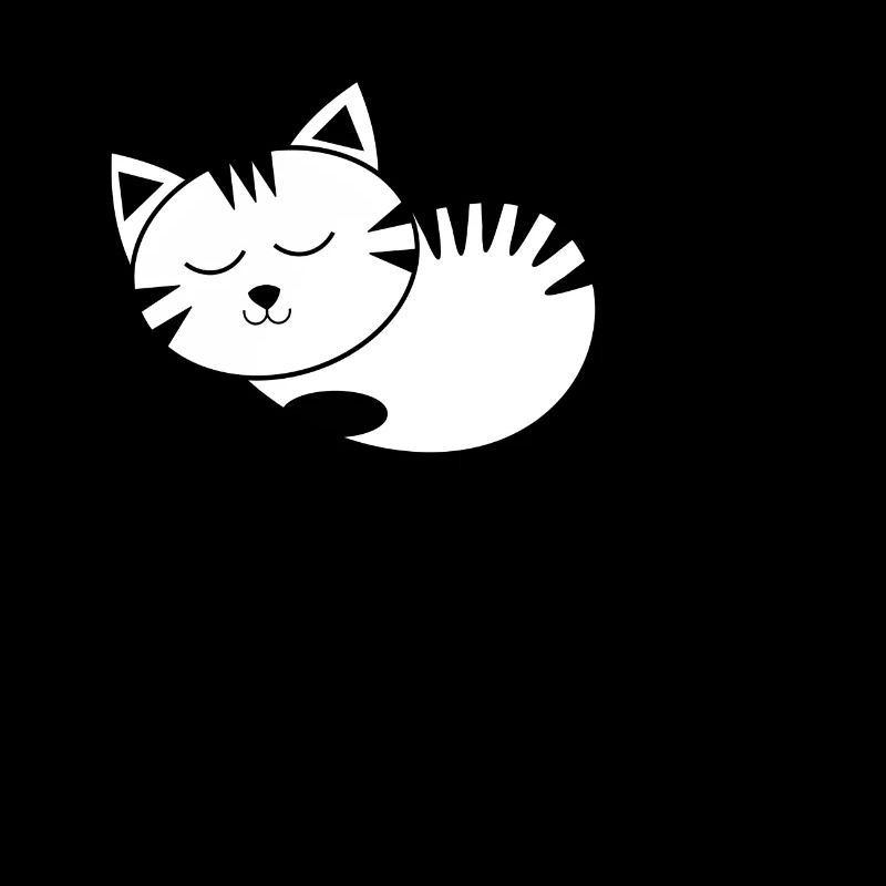 chat endormi chat chat blanc cadeau