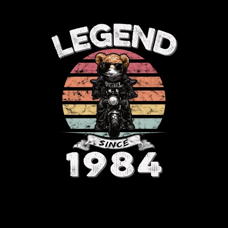 1984 Geburtstag Legend since sunset Teddy