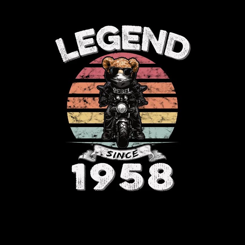 1958 Birthday Legend since sunset Teddy