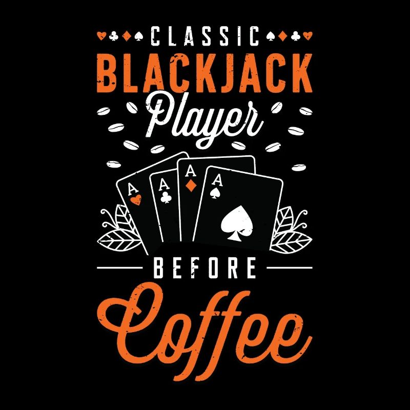 Classic Blackjack Player Before Card Game Coffee