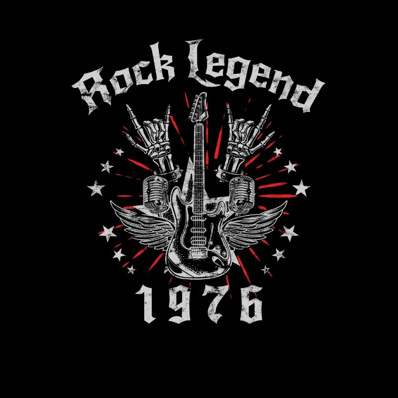 1976 Geburtstag Rock Legends Gitarre