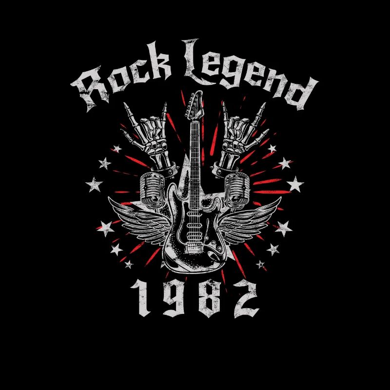 1982 Geburtstag Rock Legends Gitarre