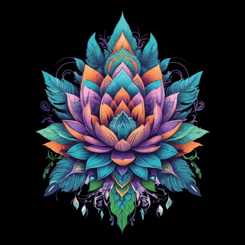 Conception esthétique spirituelle de Mandala Lotus