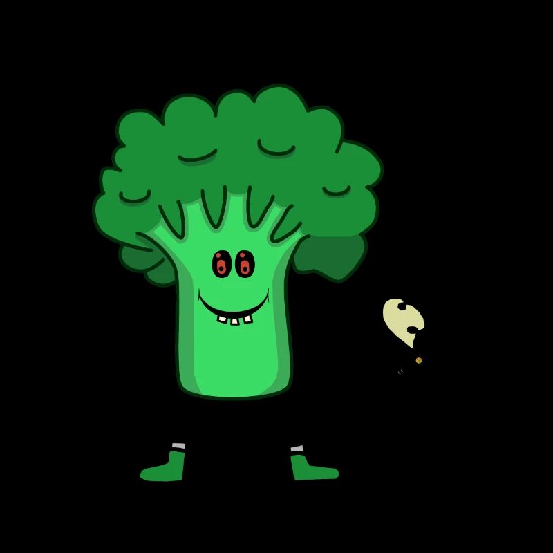 Broccoli Vegetable Teens Smoking Joint Canabis