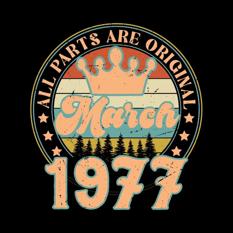 Mars 1977. Cadeau d’anniversaire mars 1977. March.