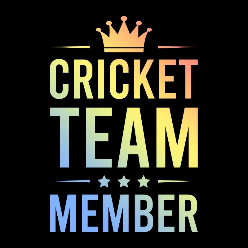 Équipe de cricket colorée