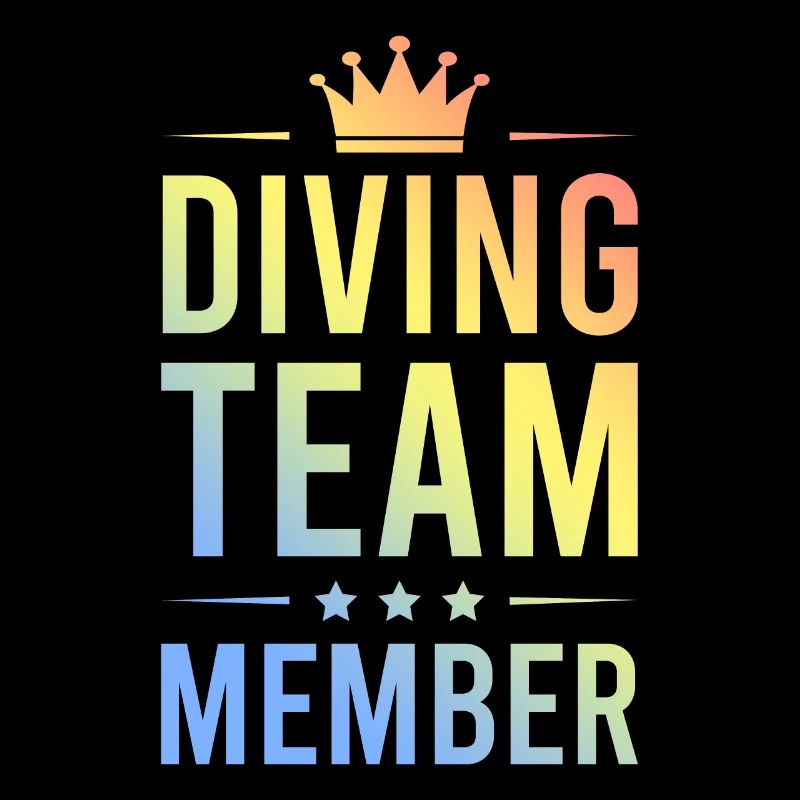 Équipe de plongée colorée