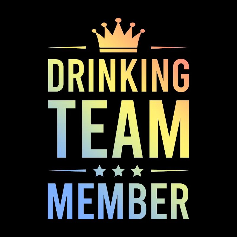 Équipe de boisson colorée