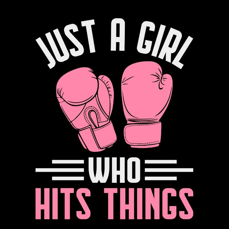 Nur ein Mädchen, das Dinge trifft