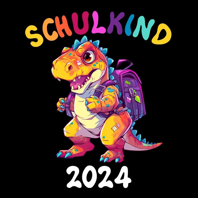 Einschulung Dinosaurier Dino TRex Schulkind 2024