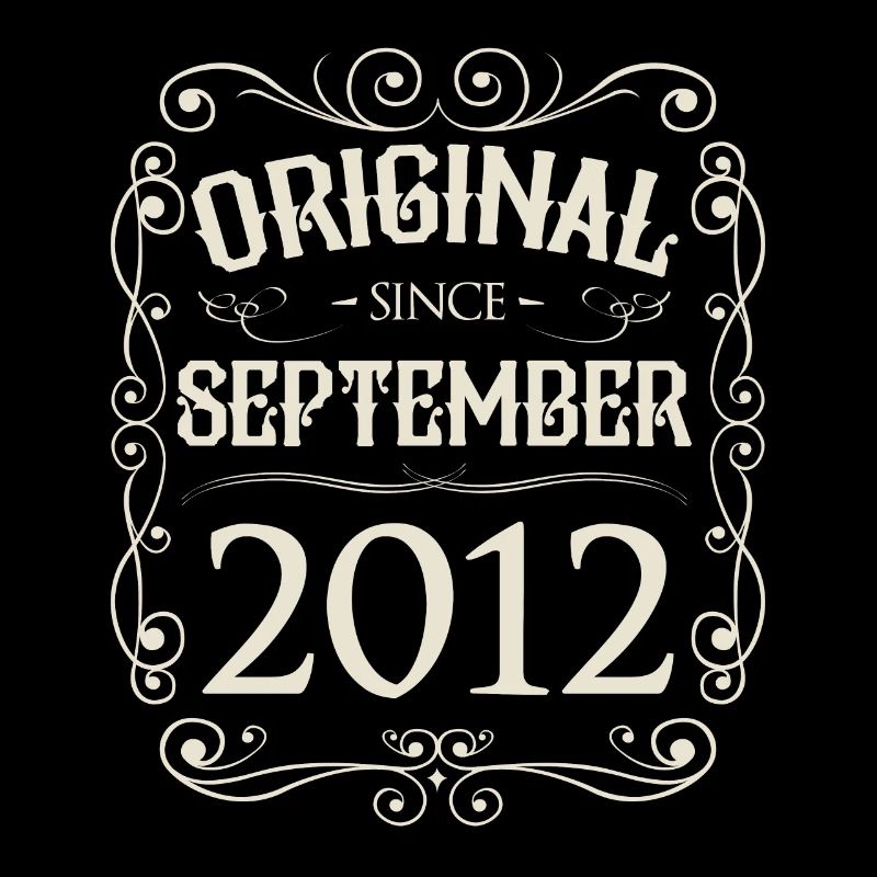 Vintage - Original since September 2012 Geburtstag