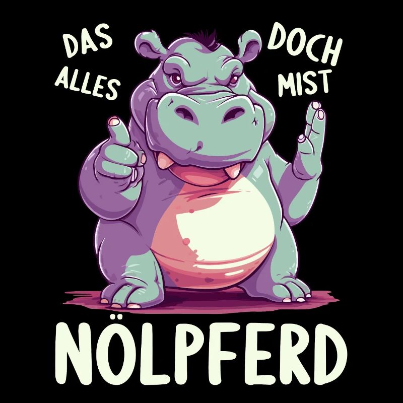 Nilpferd Hippo meckern Meckerer Nölpferd