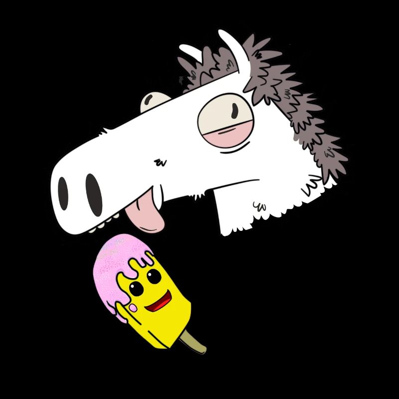 Horse, Summer, Ice Cream, Hunger, Snacking, Refreshment