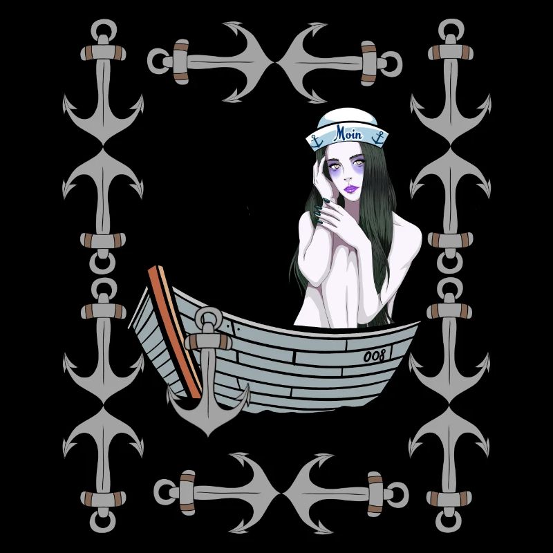 Maritim Boot Anker Mädchen Matrose Boote Meer See